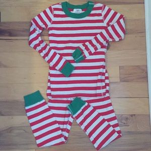 Hanna Andersson holiday striped pajama set sz 120